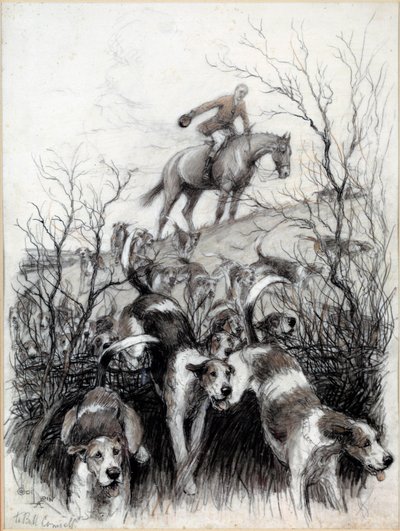 Scène de chasse en Angleterre : Chiens - Cecil Charles Windsor Aldin