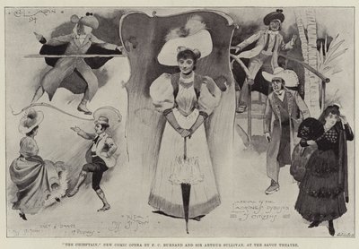 Le chef, nouvelle opérette comique par F C Burnard et Sir Arthur Sullivan, au Savoy Theatre - Cecil Charles Windsor Aldin