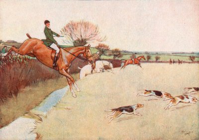 Les chiens traversaient le champ en courant... les chevaux suivant de près les chiens - Cecil Charles Windsor Aldin
