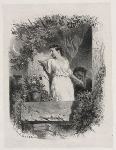 Sur le balcon - Celestin Francois Nanteuil