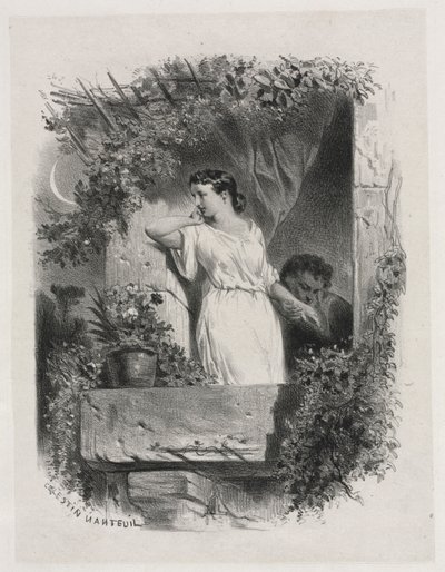 Sur le balcon, 1842 - Celestin Francois Nanteuil