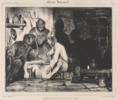 Soldats jouant aux dés - Celestin Francois Nanteuil