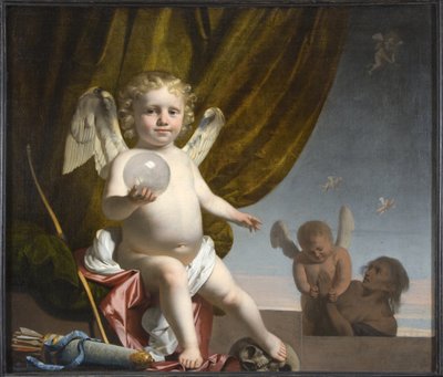 Amor tenant une sphère de verre, 1650-1660 - Cesar Boetius van Everdingen