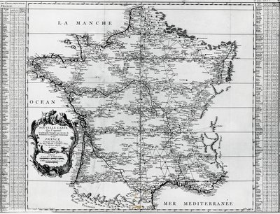 Carte de France, par Giovanni Domenico Maraldi et César-François Cassini de Thury - Cesar Francois Cassini de Thury