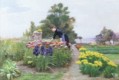 Le jardin de fleurs, 1888 - Cesar Pattein