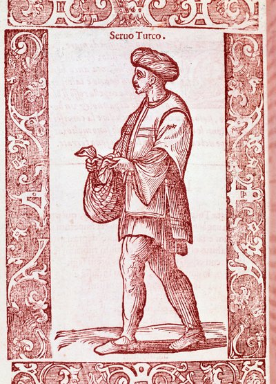 « Costume de serf turc » de « Degli habiti antichi e moderni » 1590 (gravure) - Cesare (after) Vecellio
