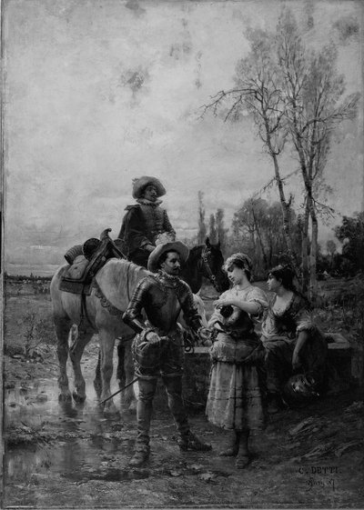 À la fontaine - Cesare Agostino Detti