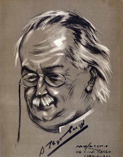 David Lloyd George (1863-1945), homme politique britannique. Caricature de Cesare Musacchio (né en 1882) - Cesare Annibale Musacchio