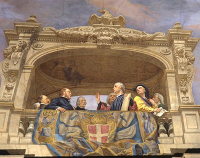 Machiavel, A. Gentili, Pier Capponi et Cavour (détail) - Cesare Mariani