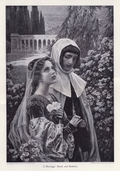 Dante et Béatrice - Cesare Saccaggi