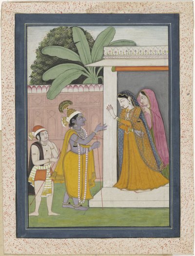 Radha ne rend pas la flûte à Krishna - Chajju (attributed to)