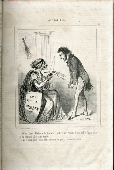 Illustration de Cham dans Le Charivari - Amédée de Noé