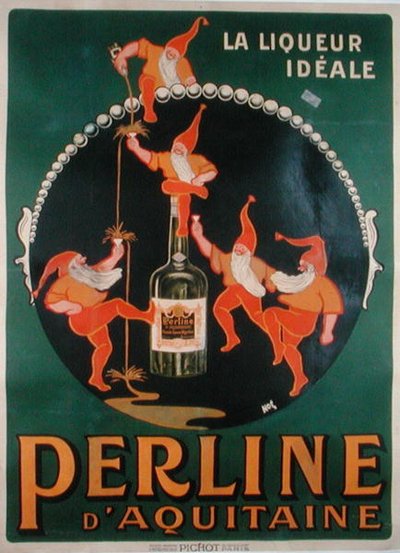 Affiche publicitaire pour la liqueur française 