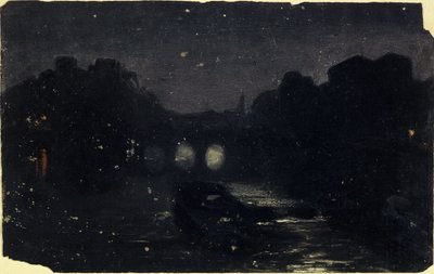 Effet de nuit sur les bords de la Seine, ca. 1870 - Charles Emile Cuisin