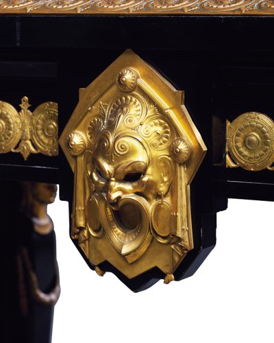 Table Napoléon III, conçue par Jean Brandely, marqueterie par E. Varlot, Paris, vers 1850-75 - Charles Guillaume Diehl