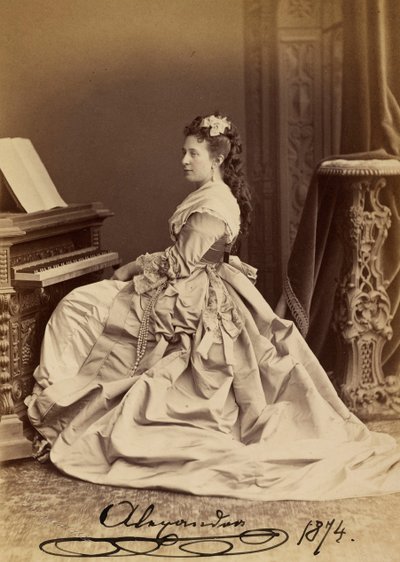 Portrait de la Grande-Duchesse Alexandra Iosifovna de Saxe-Altenbourg - Charles Bergamasco