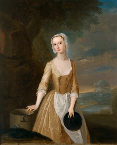 Catherine Hyde, Duchesse de Queensbury en laitière vers 1770 - Charles (after) Jervas