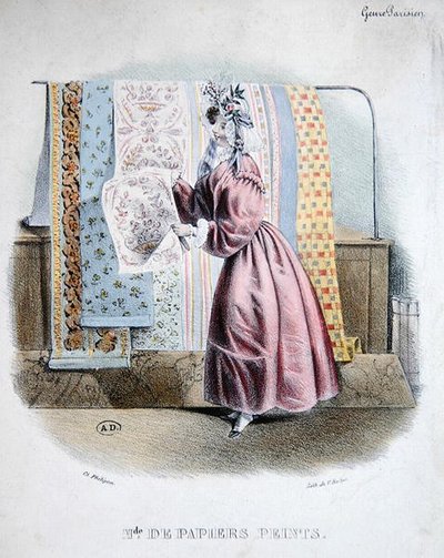 Vendeur de papier peint, vers 1840 - Charles (after) Philipon