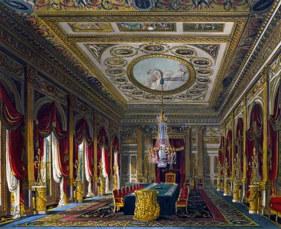 Salle du trône, gravure de Thomas Sutherland (1785-1838), d