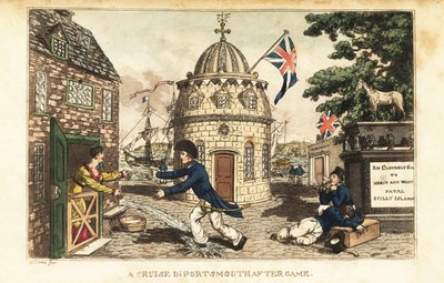 Johnny Newcome en permission à terre rendant visite à Poll Raffle, une prostituée à Prospect Row - Charles (c.1797 1850) (after) Williams