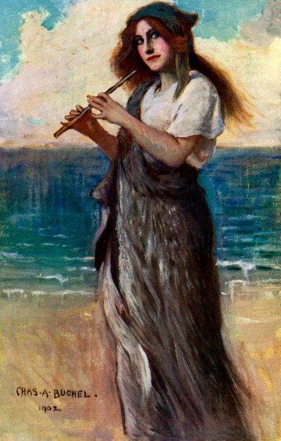 Nancy Price, actrice anglaise, en Pallas Athéna dans Ulysse - Charles A. Buchel