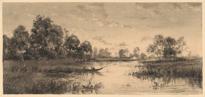 Soirée sur une Rivière avec un Batelier - Charles A. Walker