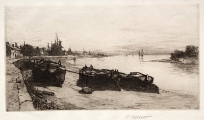 Bateaux de boue sur la Tamise, 1883 - Charles Adams Platt