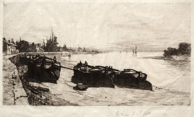 Bateaux de boue sur la Tamise, 1883 - Charles Adams Platt