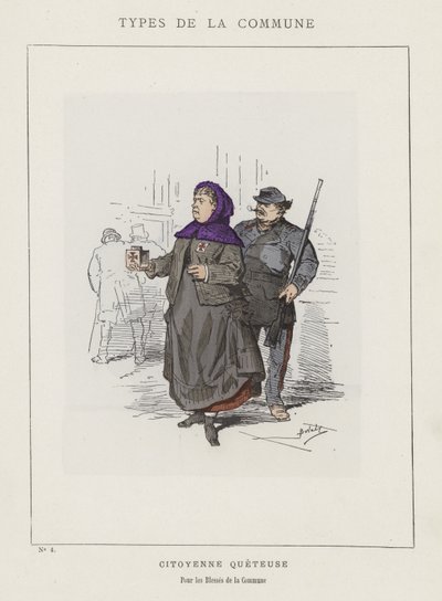 Citoyenne Queteuse, Pour les Blessés de la Commune - Charles Albert d Arnoux Bertall