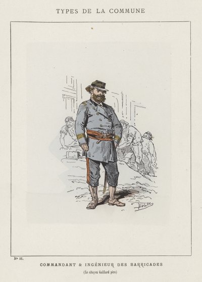 Commandant et ingénieur des barricades, Le citoyen Gaillard père - Charles Albert d Arnoux Bertall