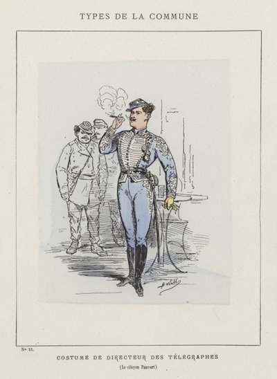Costume de Directeur des Télégraphes, Le citoyen Pauvert - Charles Albert d Arnoux Bertall