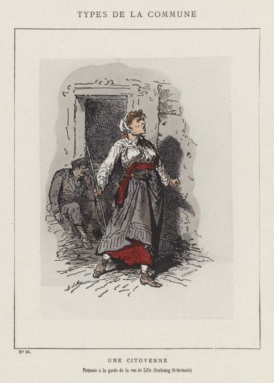 Une Citoyenne, Préposée à la garde de la rue de Lille, faubourg St-Germain - Charles Albert d Arnoux Bertall
