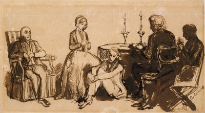 Une soirée chez les Combes, 1850-1851 - Charles Allston Collins