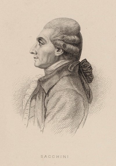 Portrait du compositeur Antonio Sacchini 1730-1786, 1870 - Charles Alphonse Deblois