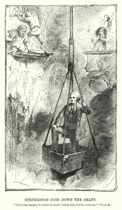 Stephenson descend dans le puits - Charles Altamont Doyle