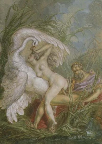 Léda et le Cygne, de Histoire Universelle - Charles Antoine (attr. to) Coypel