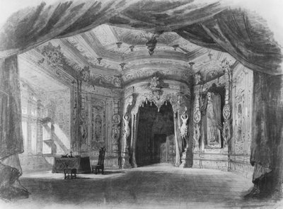 Décor de scène pour Don Giovanni, opéra de Wolfgang Amadeus Mozart (1756-91) - Charles Antoine Cambon