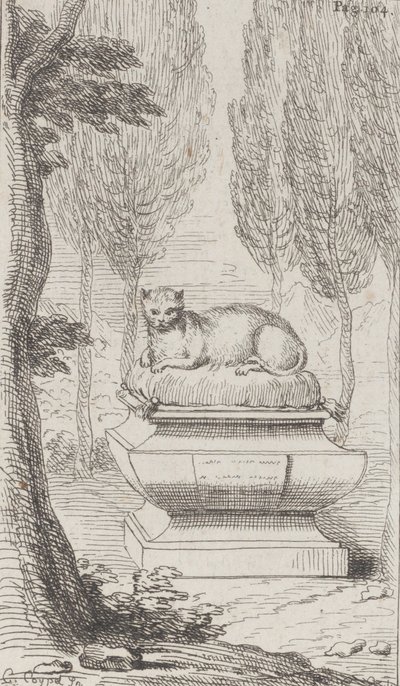 Chat sur une tombe, 1714-52 - Charles Antoine Coypel