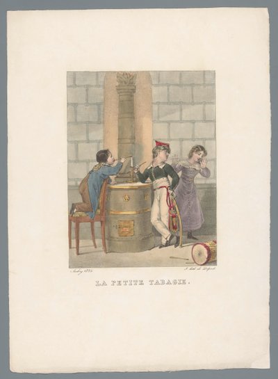 Deux enfants expérimentant avec du tabac (La petite tabagie) - Charles Aubry