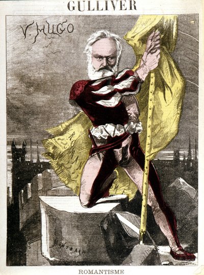 Caricature de Victor Hugo par Georges Montbard (1841-1905). "Gulliver - Romantisme" - Charles Auguste Loye