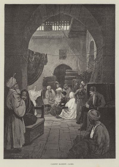 Marché aux tapis, Le Caire - Charles Auguste Loye