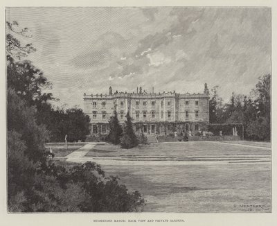 Hughenden Manor, vue arrière et jardins privés - Charles Auguste Loye
