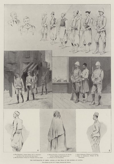 Les troubles en Crète, scènes au procès des émeutiers à Candia - Charles Auguste Loye