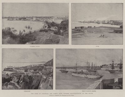 Le tour du duc de Cornouailles et de York, haltes notables sur la route - Charles Auguste Loye