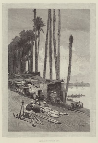 Le port de Boulak, Le Caire - Charles Auguste Loye