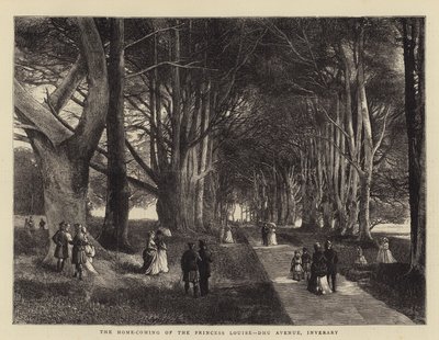 Le retour de la princesse Louise, Dhu Avenue, Inverary - Charles Auguste Loye