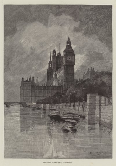 Les Chambres du Parlement, Westminster - Charles Auguste Loye