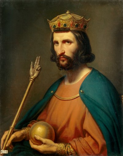Portrait de Hugues Capet (941-996), roi de France en 987 (détail) - Charles Auguste Steuben