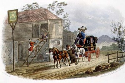 "Un palefrenier paresseux pour le courrier", gravé par R.G. Reeve, publié par Thomas McLean - Charles B. (after) Newhouse