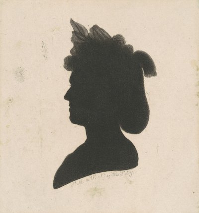 Silhouette féminine non identifiée - Charles B. J. Févret de Saint Mémin